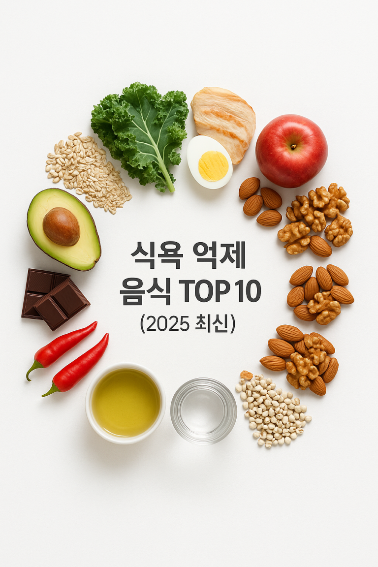 식욕 억제 음식 TOP 10: 포만감 높이고 과식 줄이는 식단 구성법